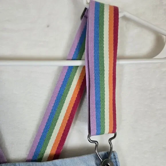 Target Pride Collection LGBTQ Rainbow Overall Shorts Womens XL 0831 - Picture 5 of 11